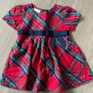 Vineyard Vines Holiday Plaid Dress/Diaper Cover Size 12-18 Months